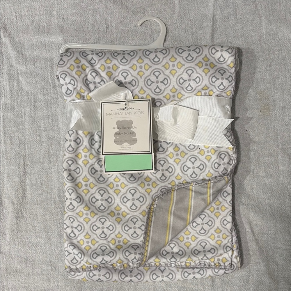 Yellow and Gray Blanket